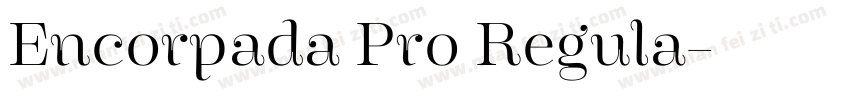 Encorpada Pro Regula字体转换